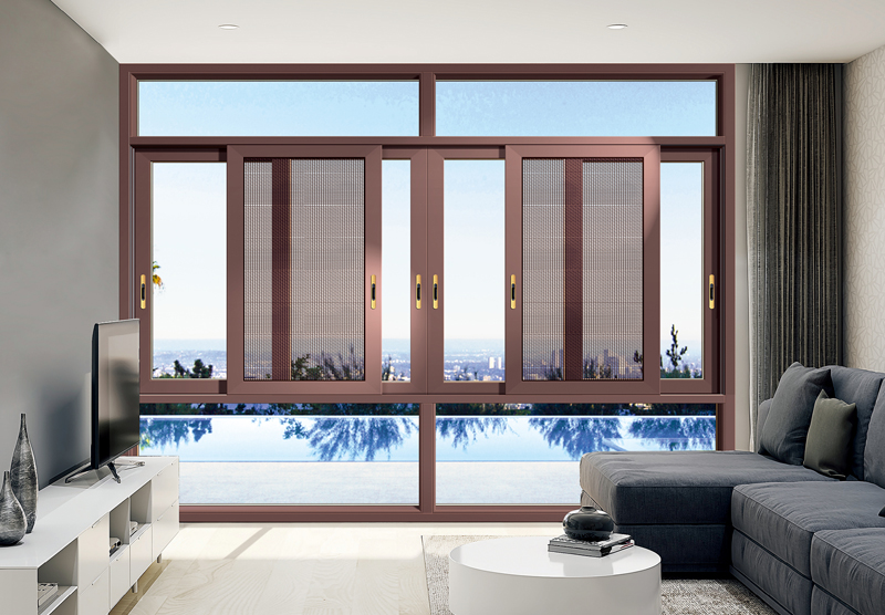 118窗纱一体三轨推拉窗系列